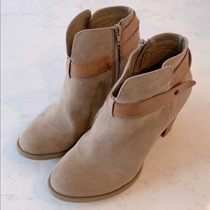 Nicole tan suede booties